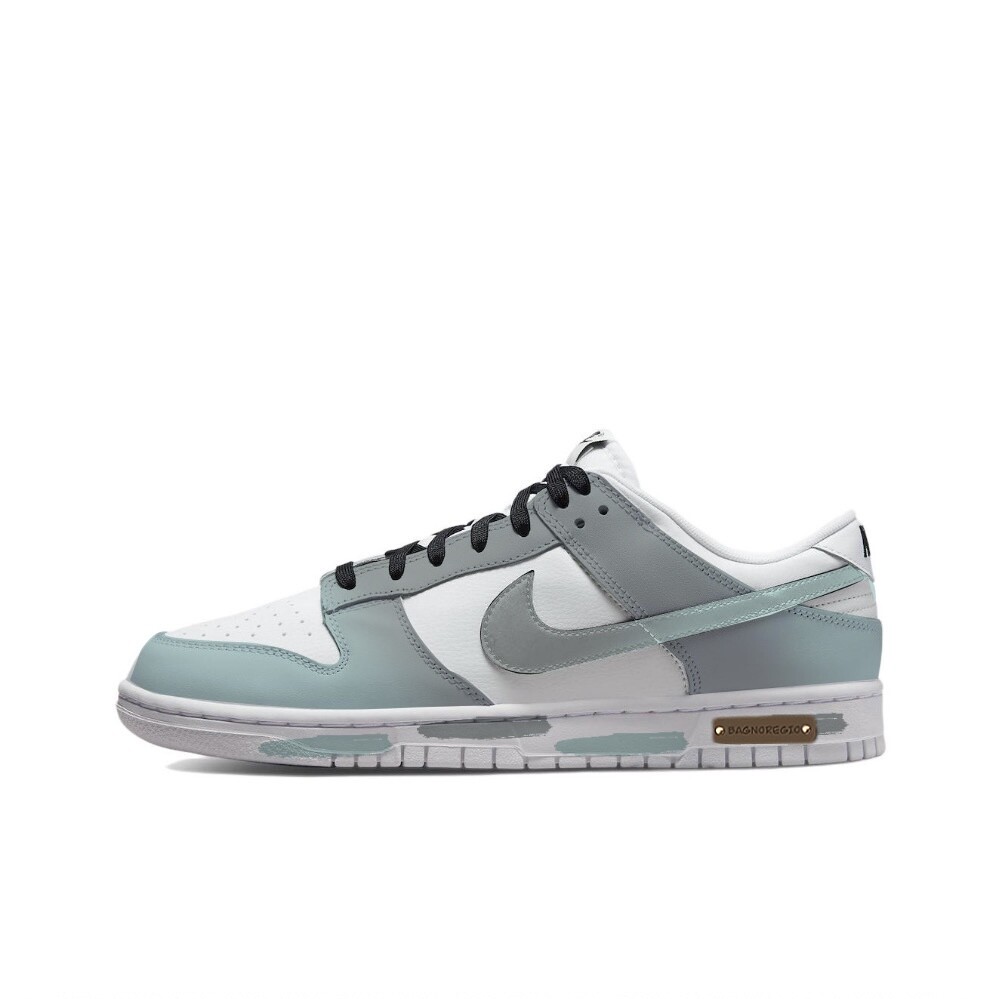 

Кроссовки Nike Dunk Skateboarding Shoes Men Low-top Grey/green, зеленый