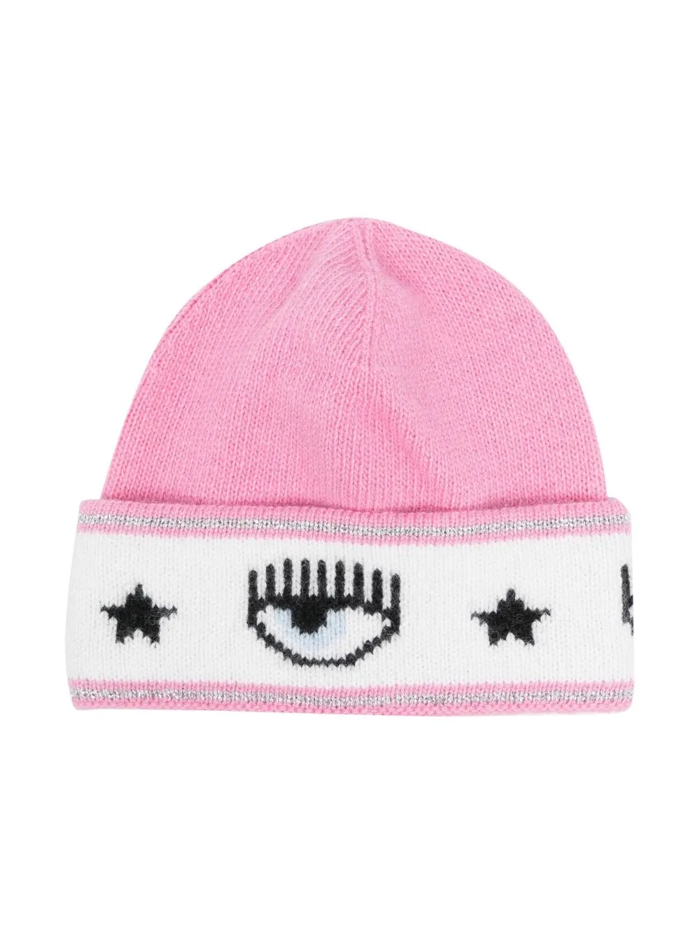 

Шапка бини с узором Eyelike Chiara Ferragni Kids, розовый