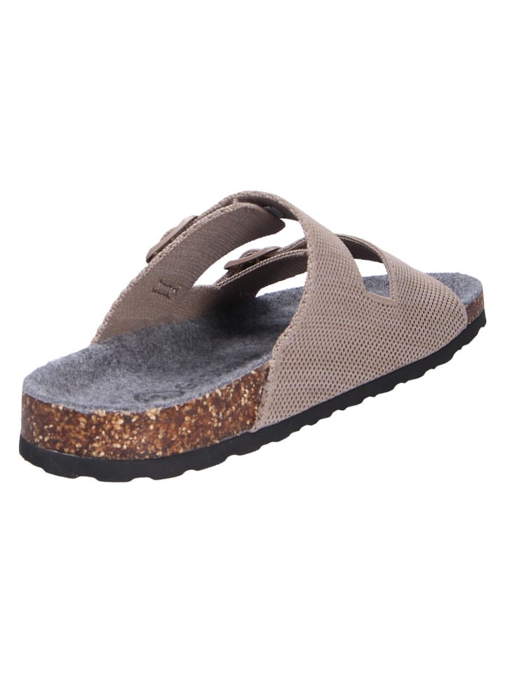Сандалии MERINO SLIDES с глубокой подошвой, бежевого цвета Giesswein — фото 4