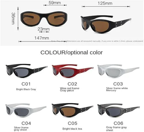 

Солнцезащитные очки 2027 года для женщин и мужчин, зеркальные спортивные винтажные солнцезащитные очки для мужчин с защитой от УФ-излучения UV400 MTZJH, 5