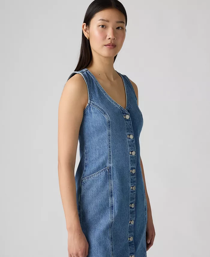 Женское платье-жилет Vianna с застежкой на пуговицы Levi'S, синий — фото 2