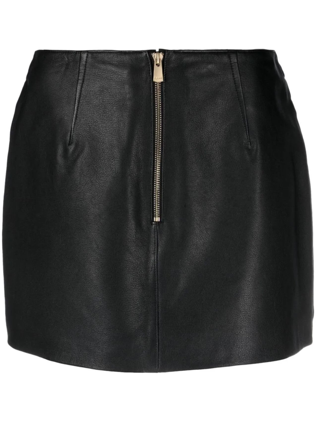 

PINKO кожаная юбка мини, черный