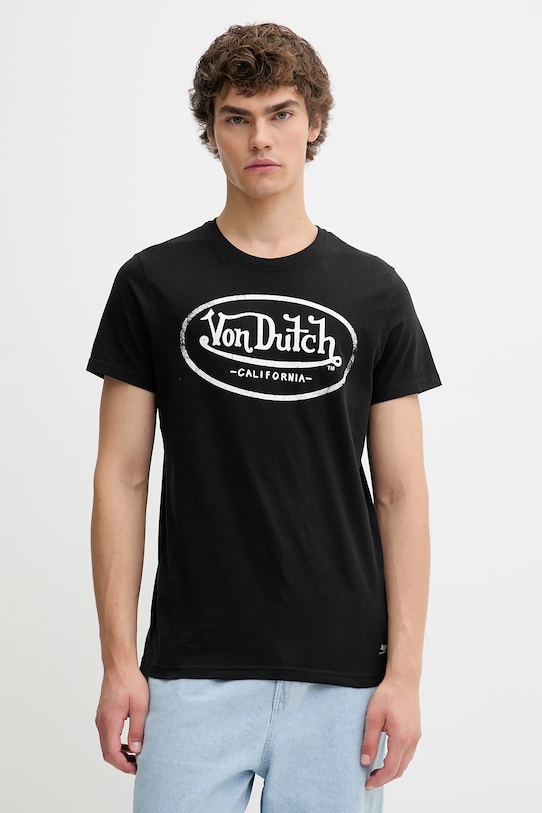 

Хлопковая футболка Von Dutch, черный