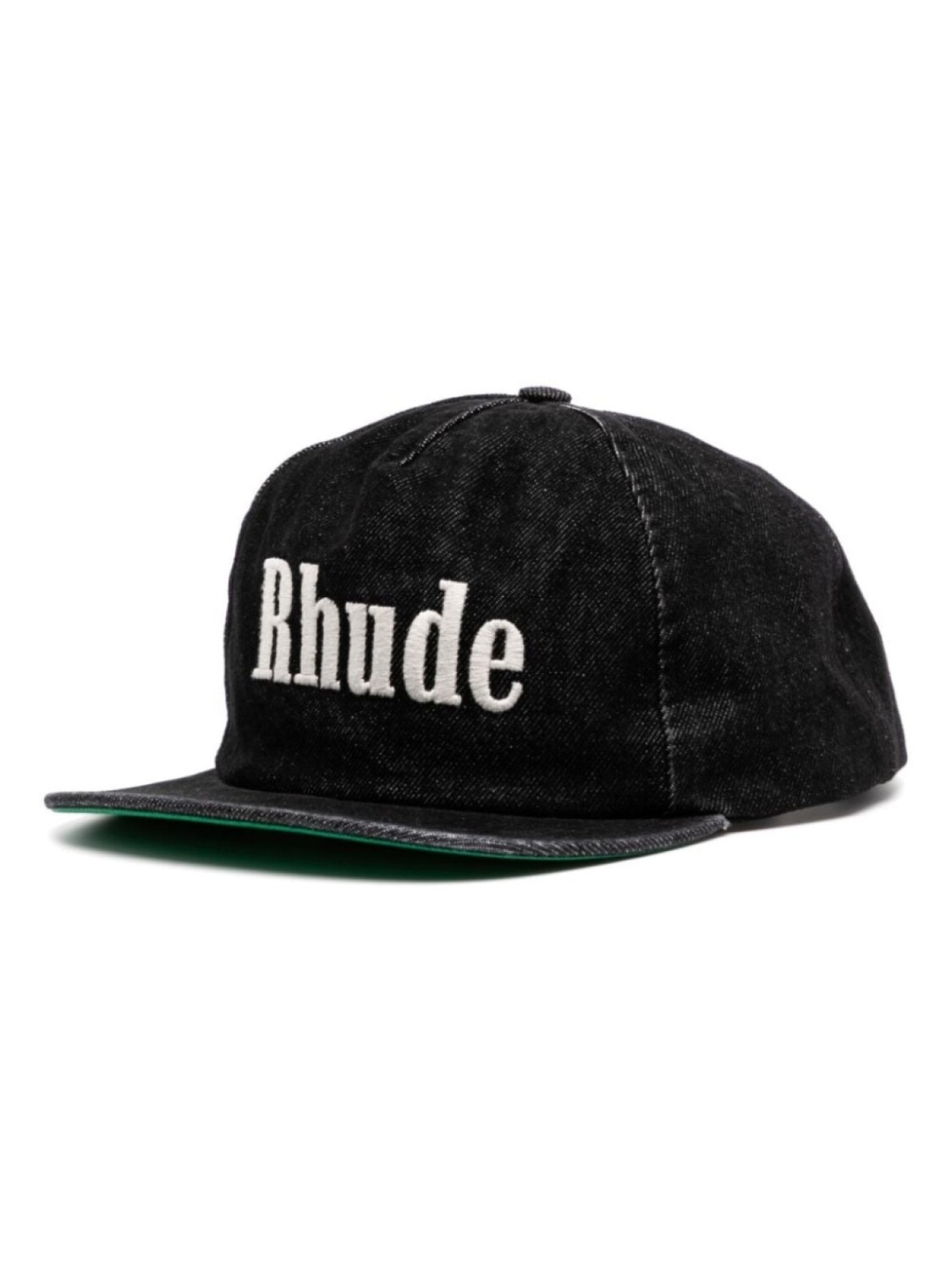 

RHUDE logo-embroidered denim baseball cap, черный
