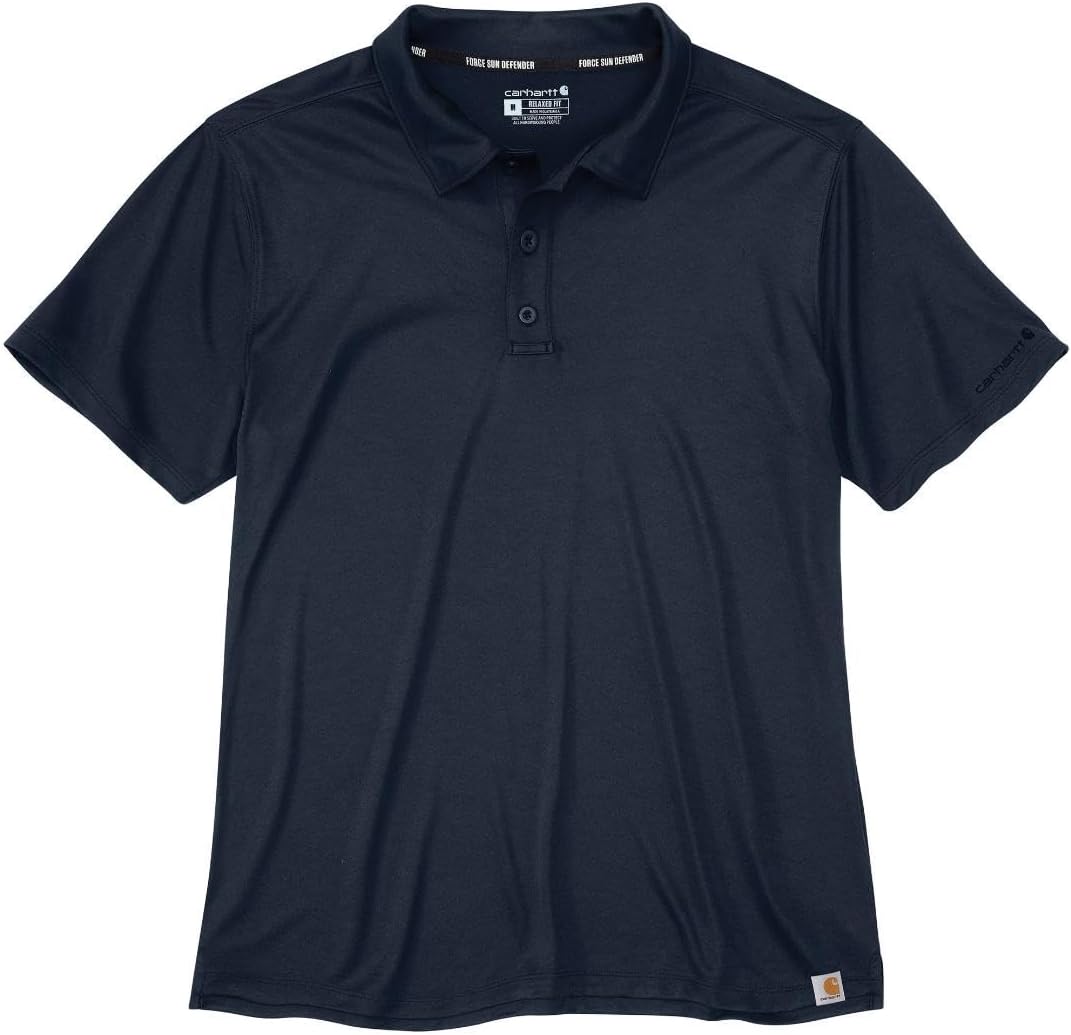 

Футболка-поло Carhartt Force Sun Defender, короткий рукав, облегченная, Navy, Синий, Футболка-поло Carhartt Force Sun Defender, короткий рукав, облегченная, Navy