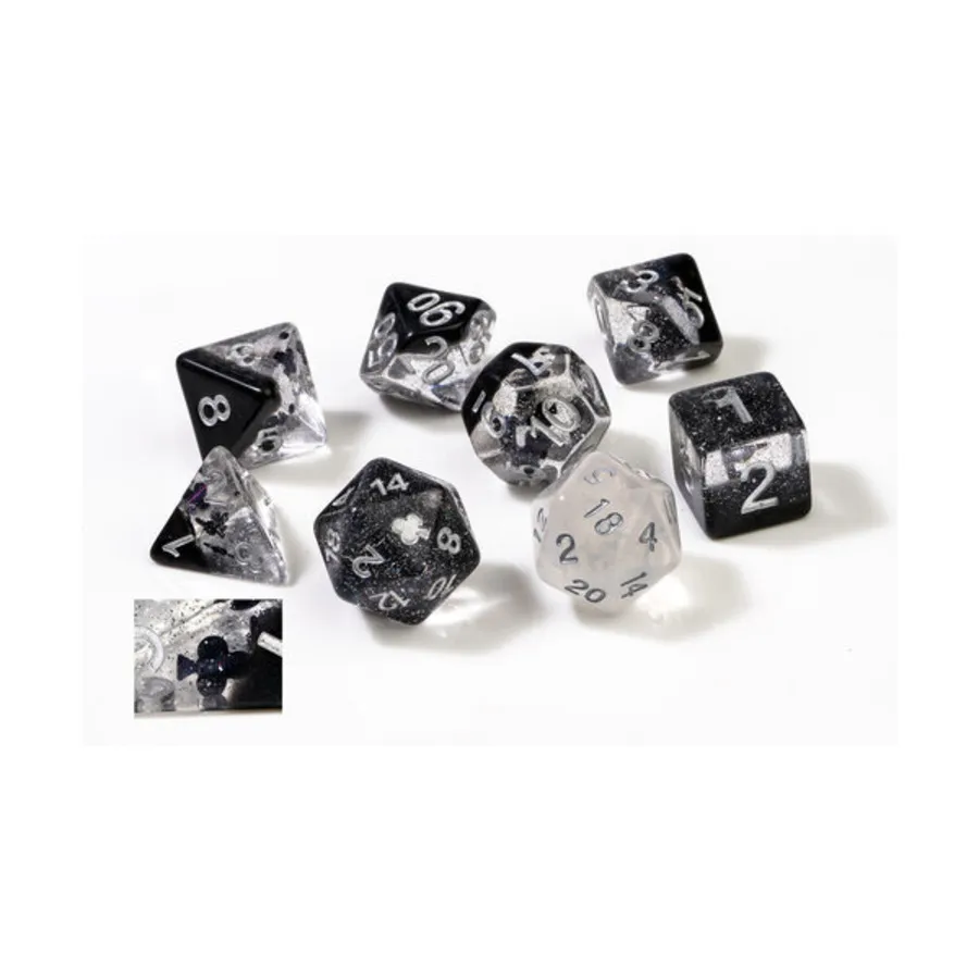 

Набор Poly — булавы с серебром (7), RPG Dice Sets