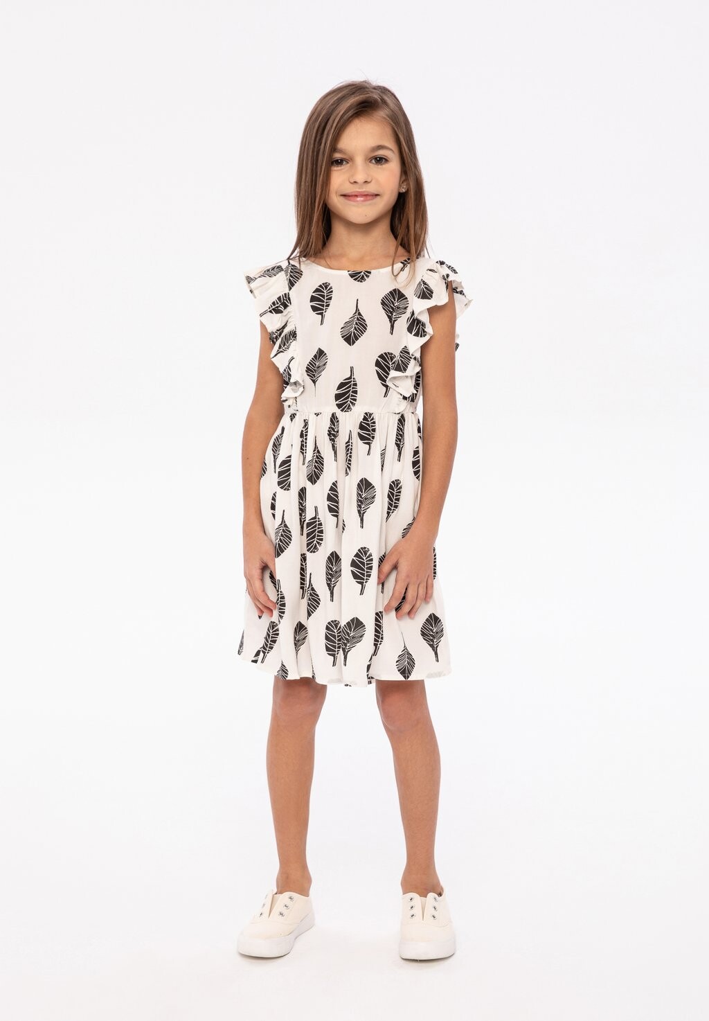 Повседневное платье ALL OVER PRINT MINOTI, цвет white black