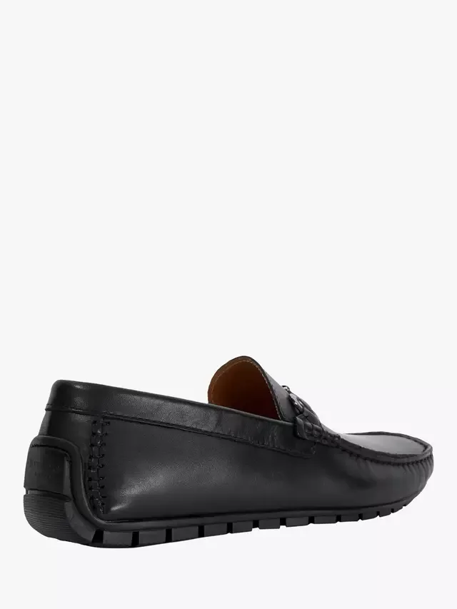 Мокасины-лоферы Brackon с кожаной отделкой в виде уздечки Dune London, Black — фото 4