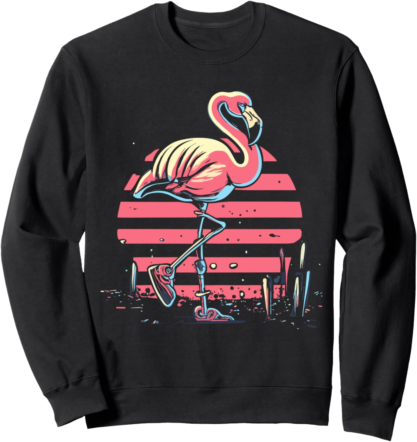 

Толстовка Flamingo 80s Retro Sunset Tropic Miami City Flamingo Retro Sunset Co., черный
