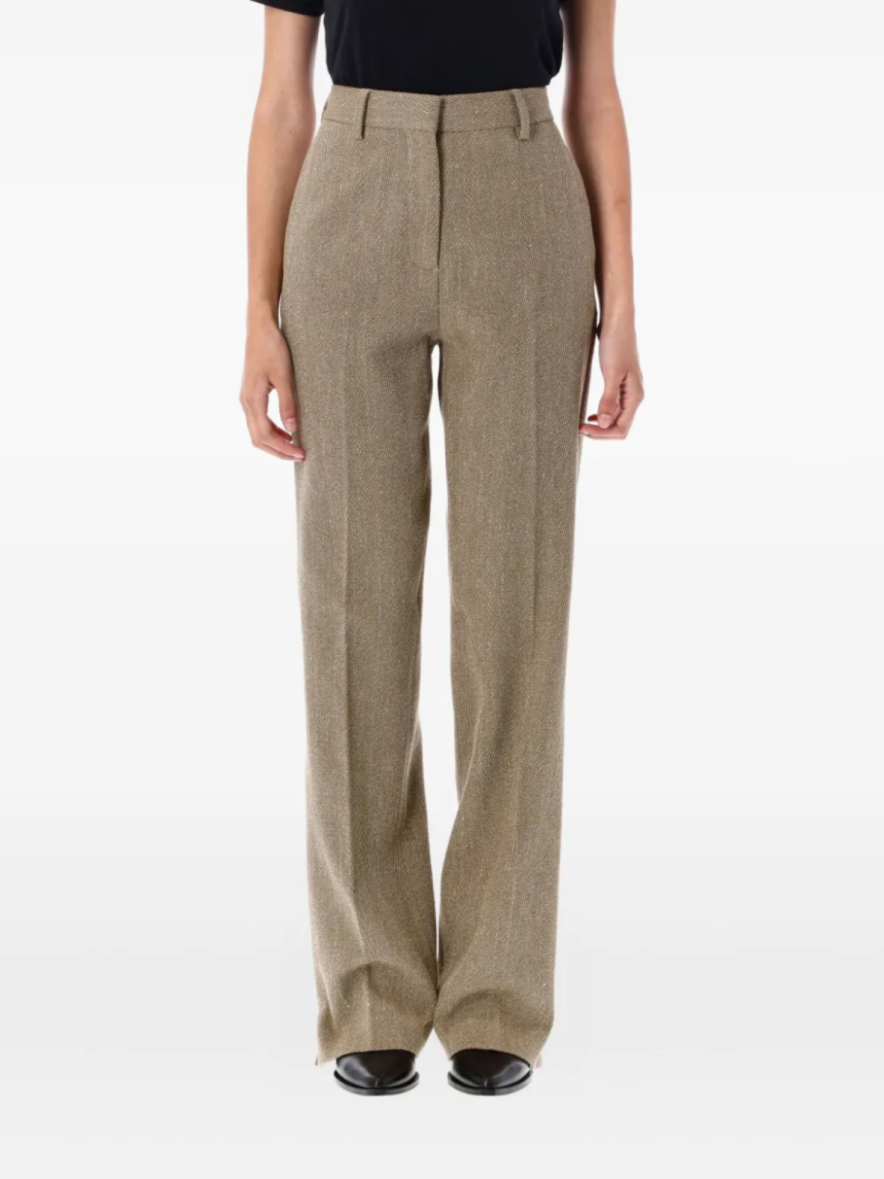 

Брюки с узором «елочка» Golden Goose Maeva, коричневый