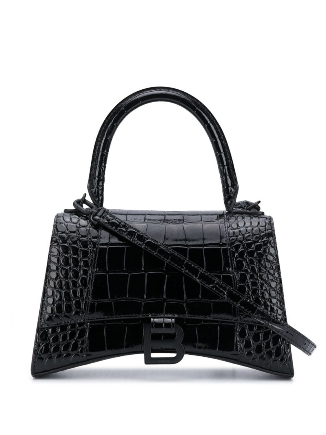 

Сумка-тоут Balenciaga Hourglass S с верхней ручкой, черный