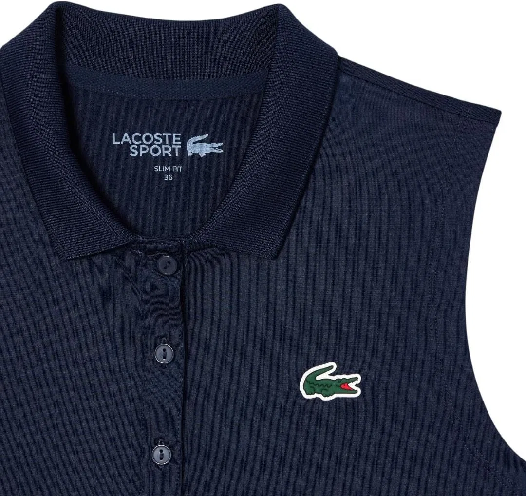 Поло Lacoste Slim Fit UV Protect Stretch, Navy Blue — фото 3