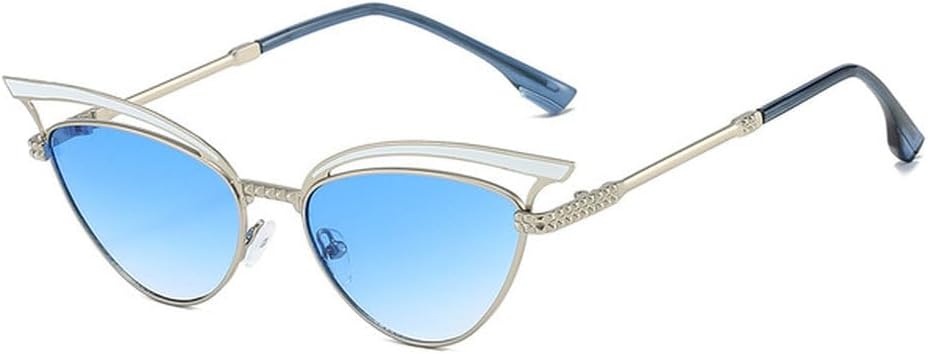 

Ретро-солнцезащитные очки «кошачий глаз» для женщин, металлическая оправа, сексуальные, модные, для активного отдыха, роскошные, маленькие, черные, SUN921 Generic, Blue