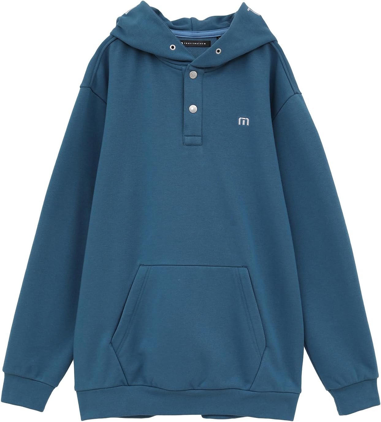 

Мужская толстовка с длинным рукавом Travis Matthew 7AK025, карман-кенгуру, застежка на кнопках, для игры в гольф Travis Mathew, белый/темно-синий