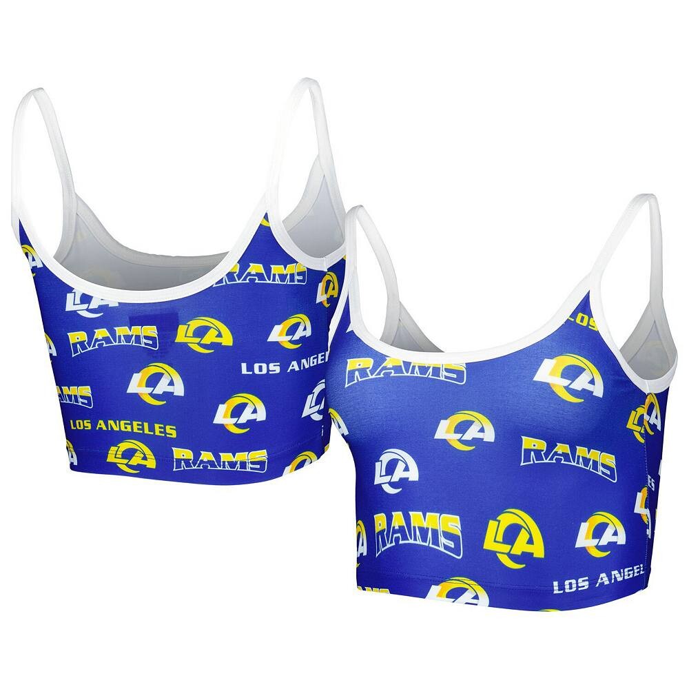 

Женский спортивный бюстгальтер Concepts Sport Royal/белый Los Angeles Rams Breakthrough Allover Knit Sports Bra, цвет Lar Navy