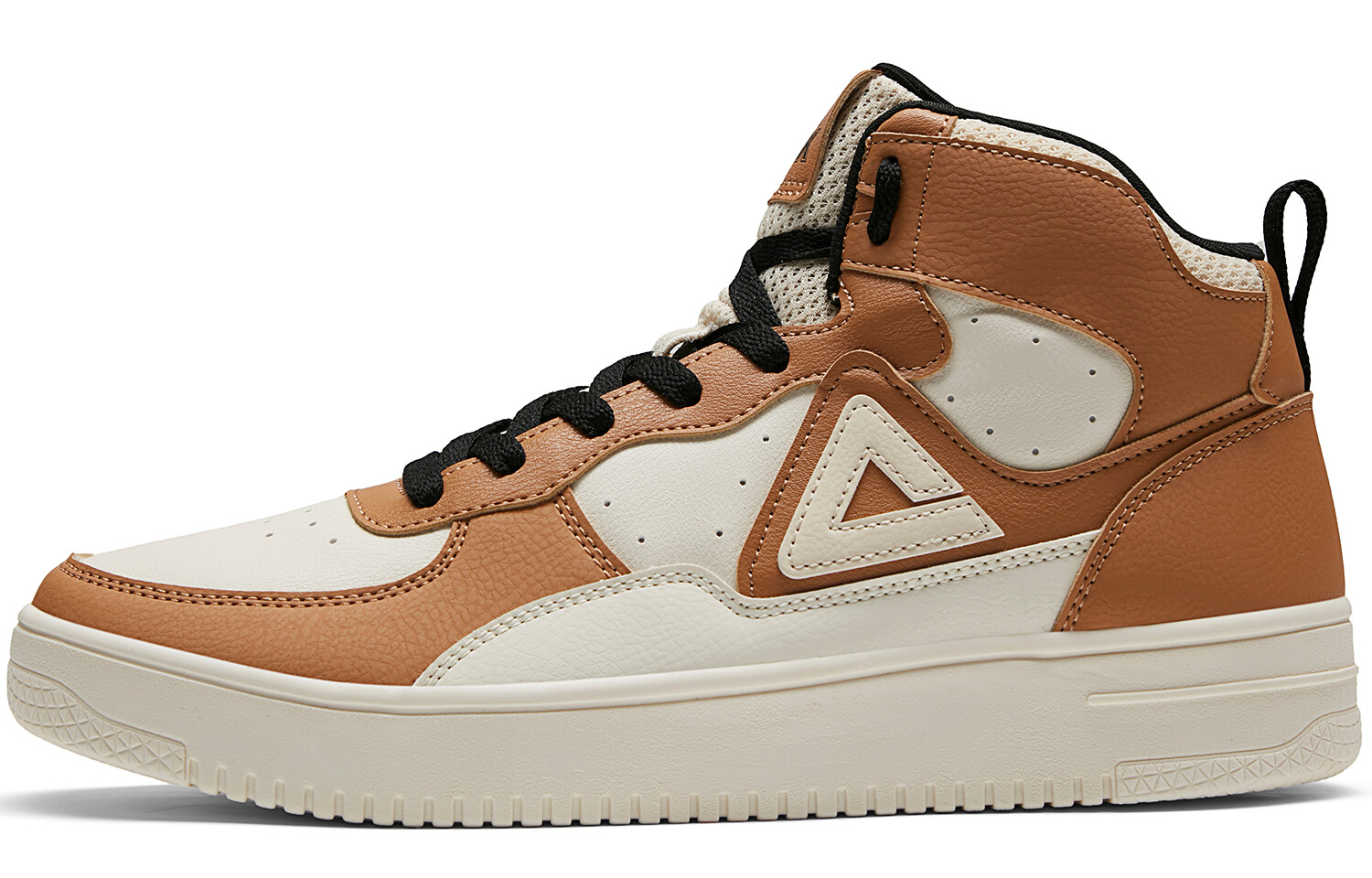 

Кроссовки PEAK Skateboarding Shoes Men High-top Brown/off-white, коричневый