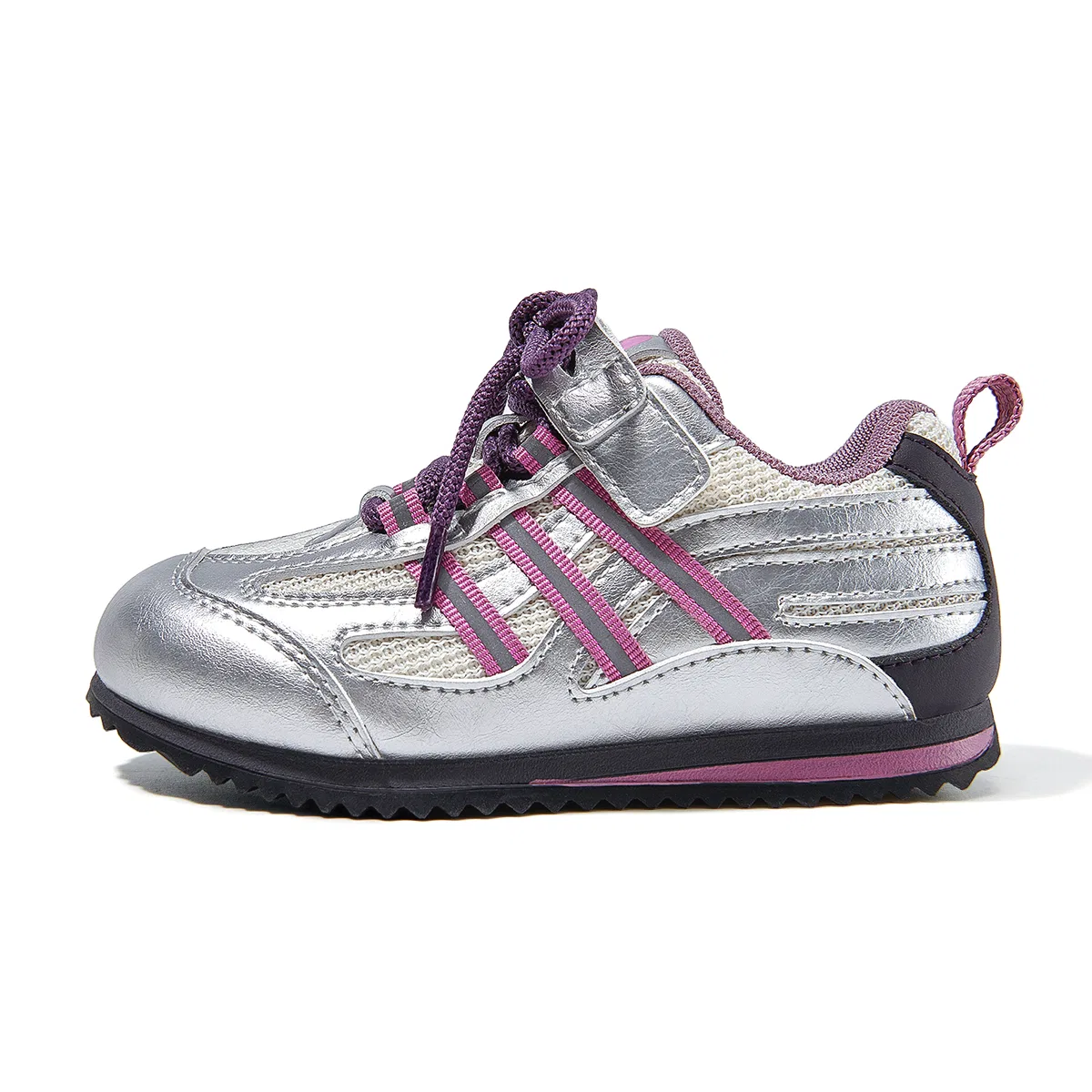 Детские кроссовки из экокожи с ретро-дизайном Barbie, Silver Purple — фото 3