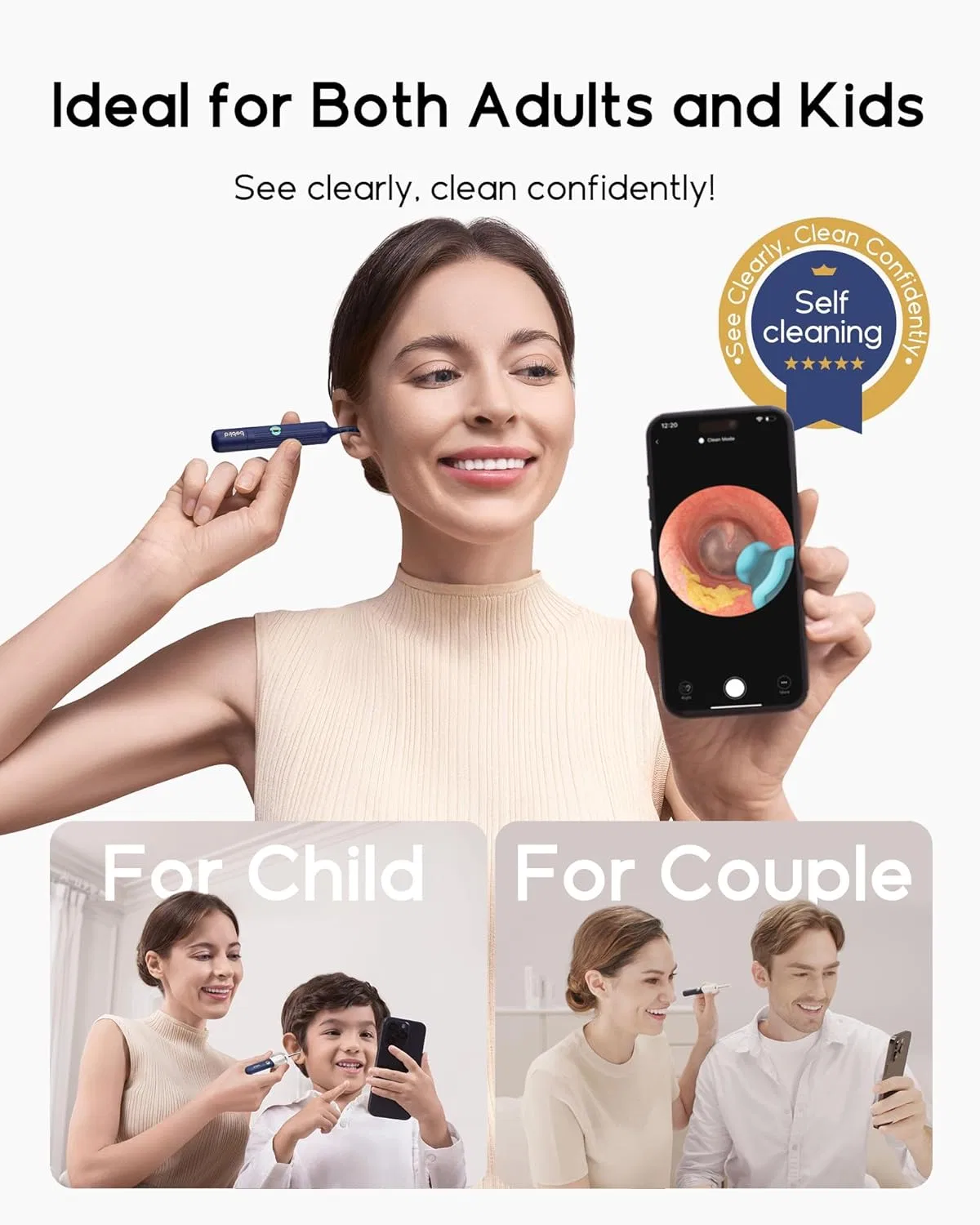 Набор для удаления серы из ушей Earsight Plus, беbirdpromax, темно-синий Bebirdpromax — фото 2