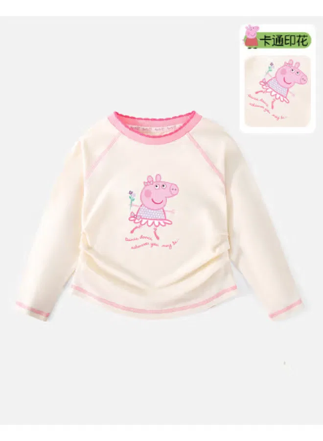 Футболка с длинным рукавом для девочек Peppa Pig, белый
