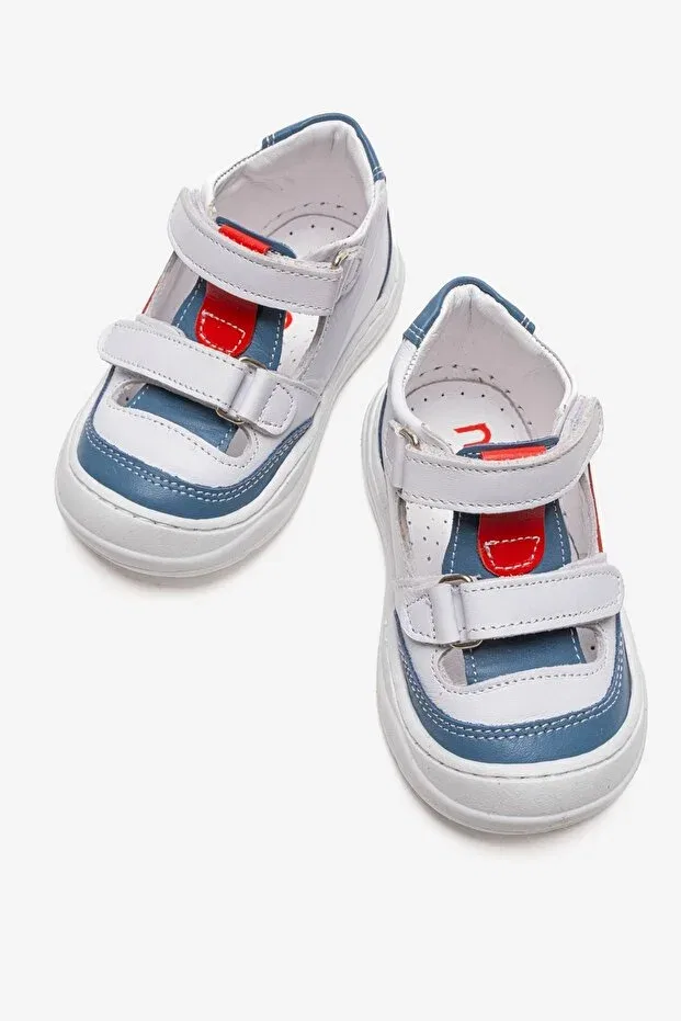Детские кроссовки для девочек с ортопедической подошвой Mnpc, Jeans White — фото 3