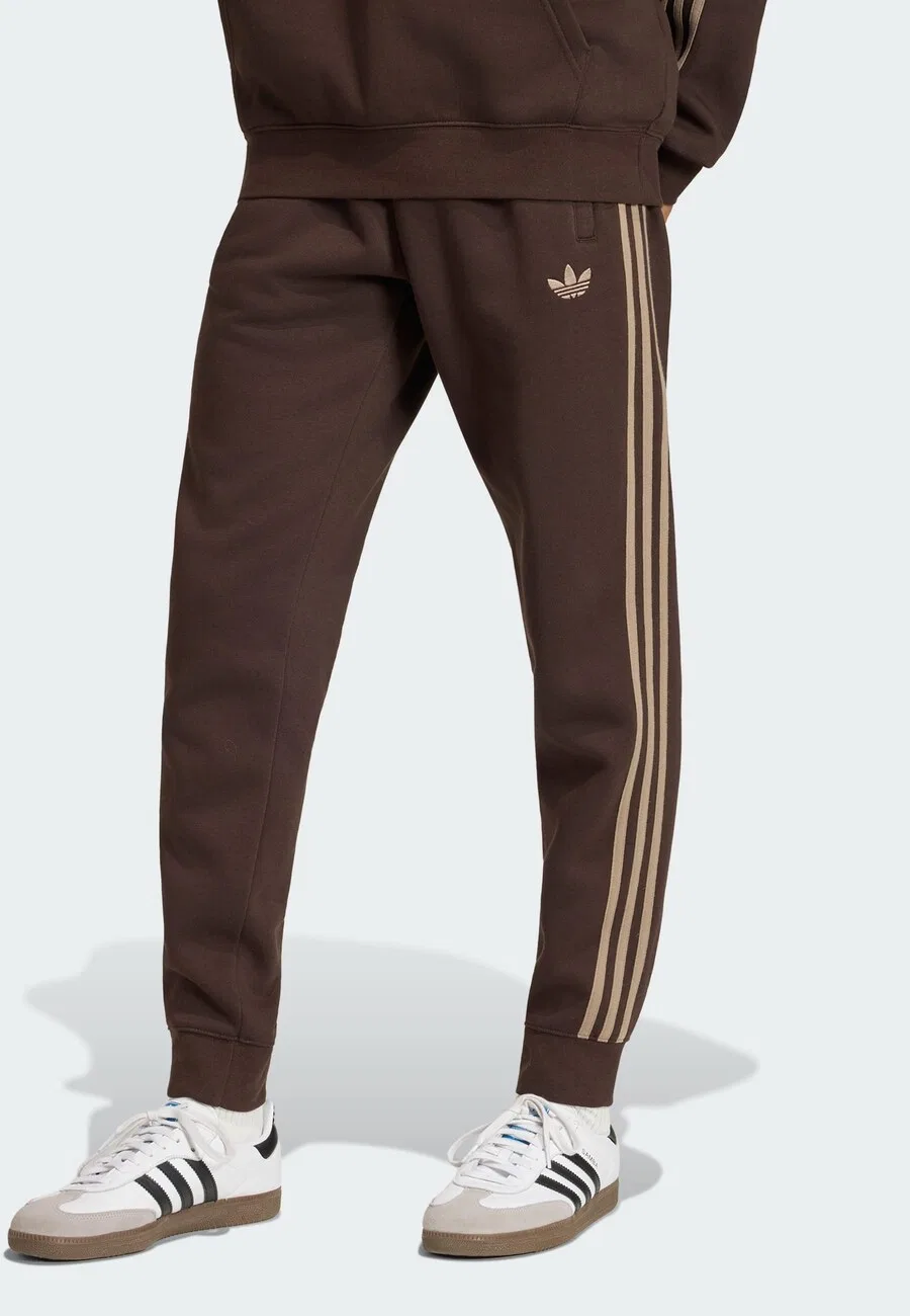 Зауженные брюки ADIDAS ORIGINALS шоколадного и светло-коричневого цвета — фото 2