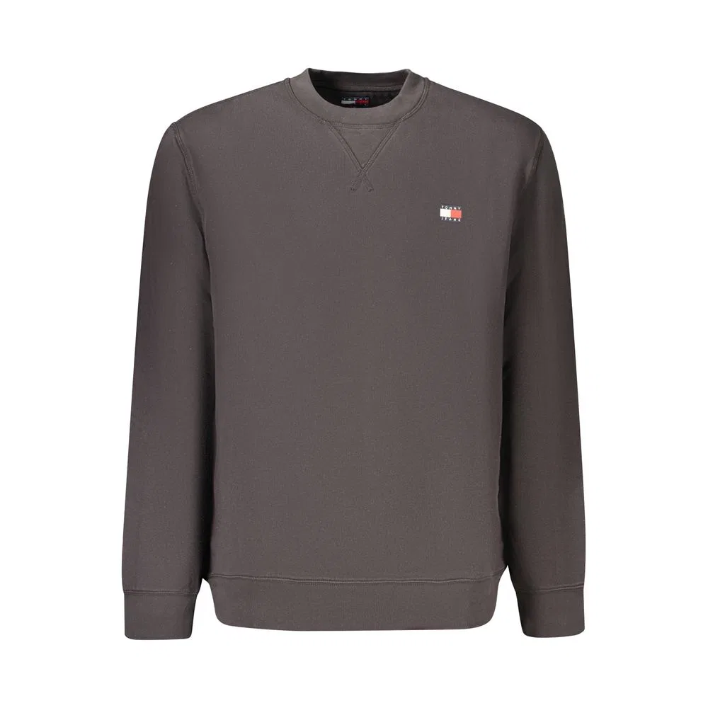 Мужской свитшот с длинным рукавом с вышивкой Tommy Hilfiger, Black