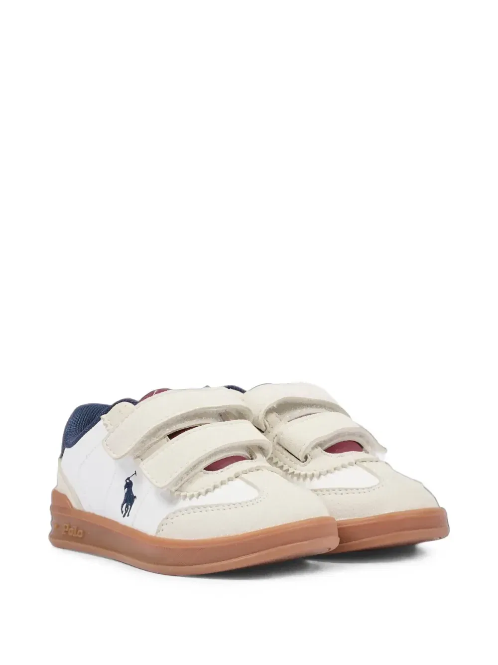 Кроссовки с вышитым логотипом POLO RALPH LAUREN KIDS, белый