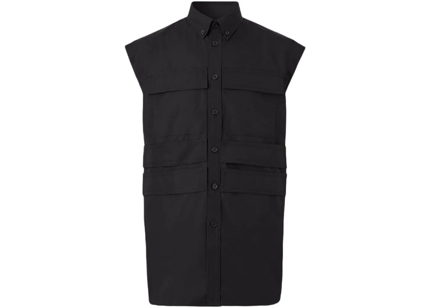 Мужская рубашка без рукавов с деталями Burberry, Black