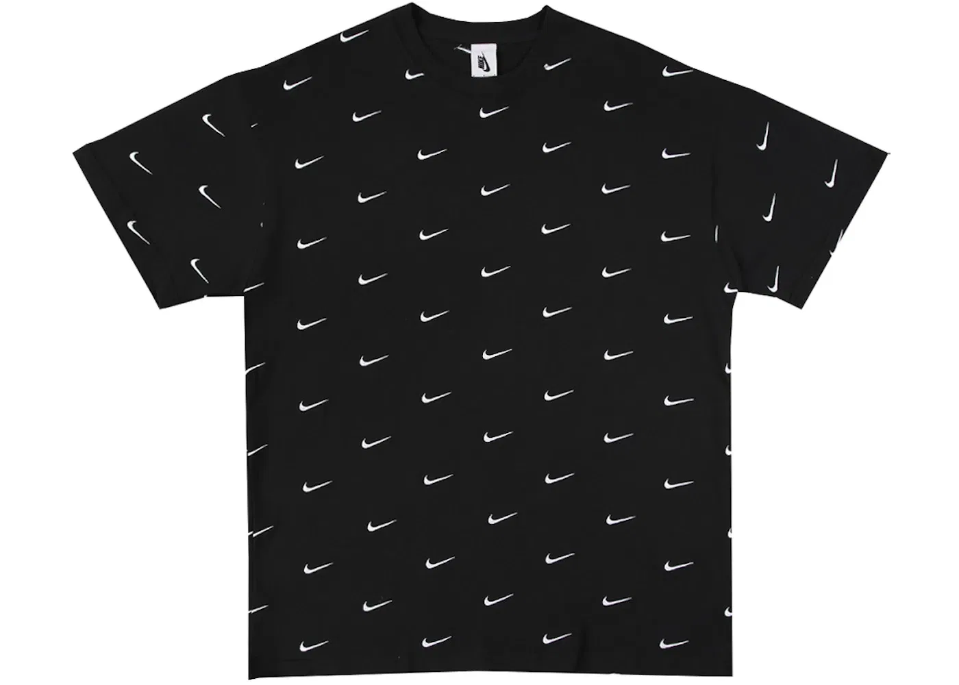 Детская футболка с принтом Nike All Over Swoosh Logo T-Shirt, Black