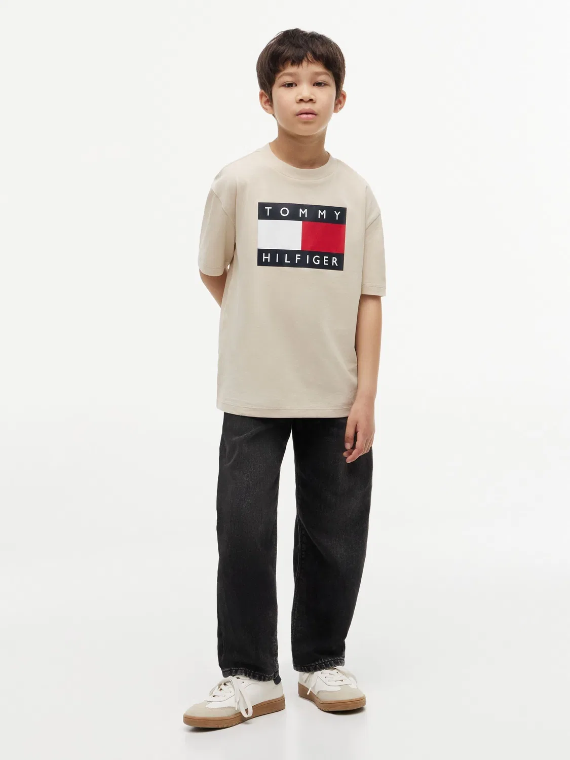 Футболка с принтом Heritage Flag Tommy Hilfiger, коричневый — фото 4