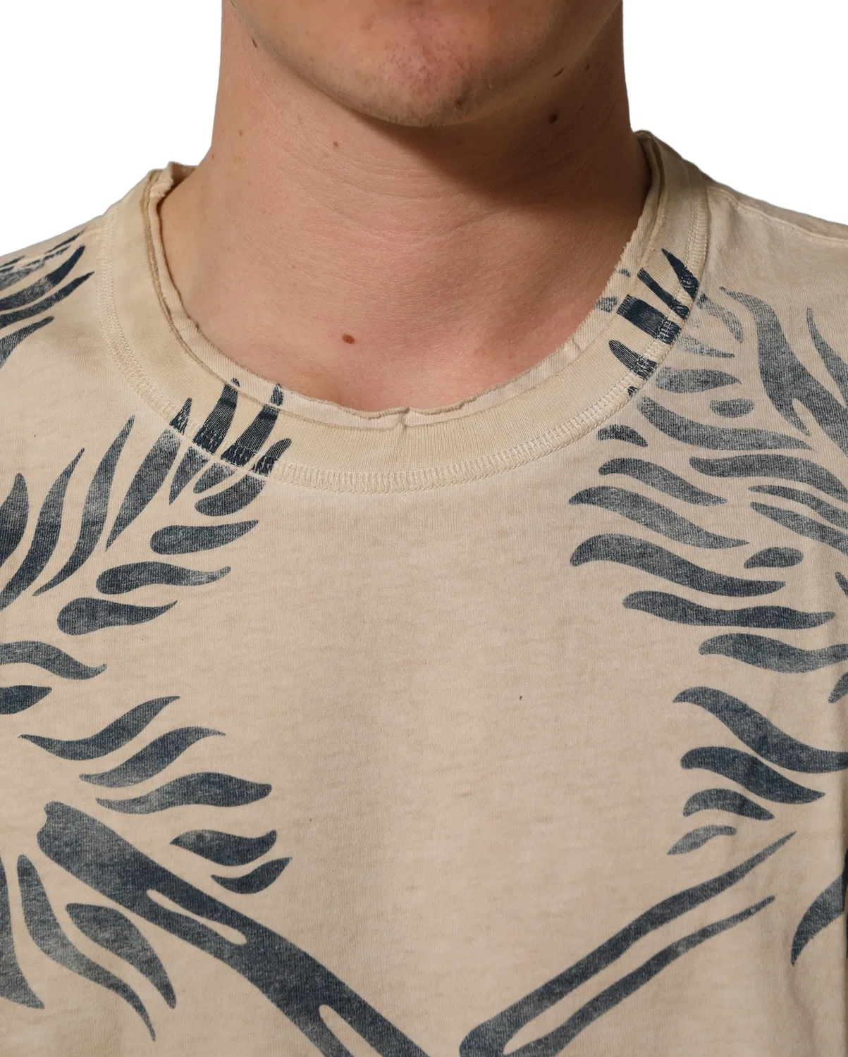 Мужская футболка с принтом Tropical Vibes Dolce & Gabbana, Beige — фото 2