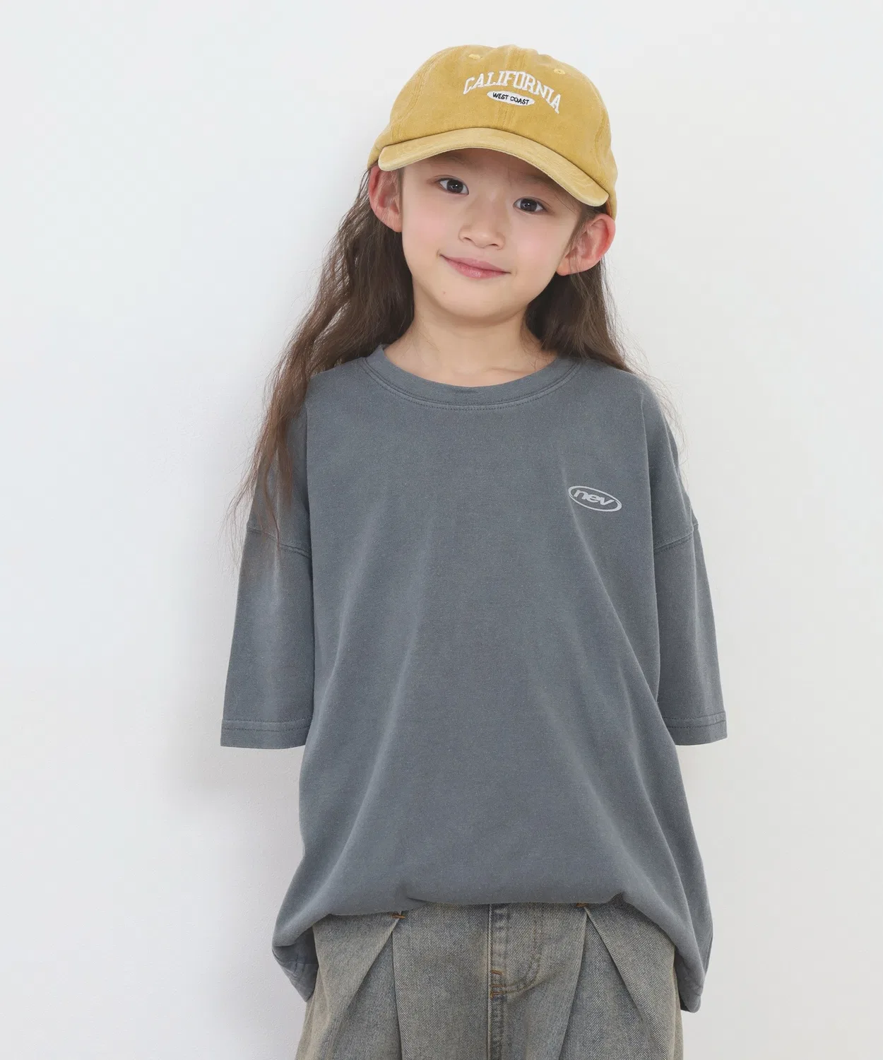 Детская футболка с принтом Oversize Pigment NEVSURF FUNALIVE, Navy — фото 3
