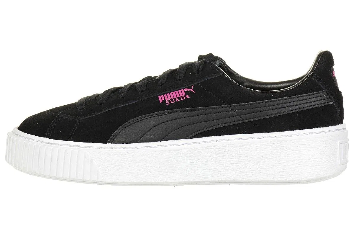 Детские кроссовки для мальчиков замшевые PUMA Suede Platform Jr, Multicolor Black — фото 3