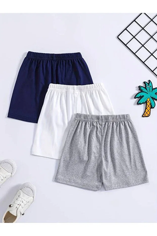 Детский комплект шорт для девочек Basics Keywest, Navy Blue-White-Gray — фото 3