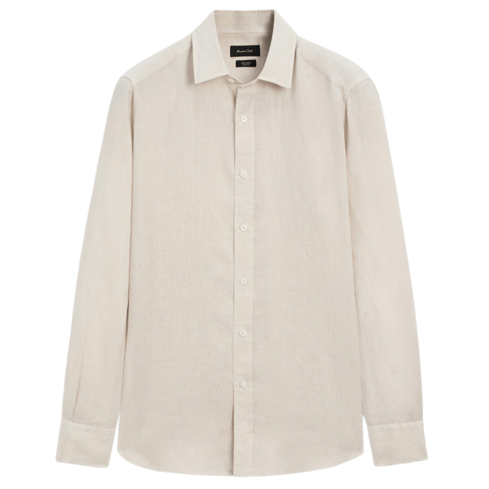 

Рубашка Massimo Dutti 100% Linen Regular Fit, бежевый