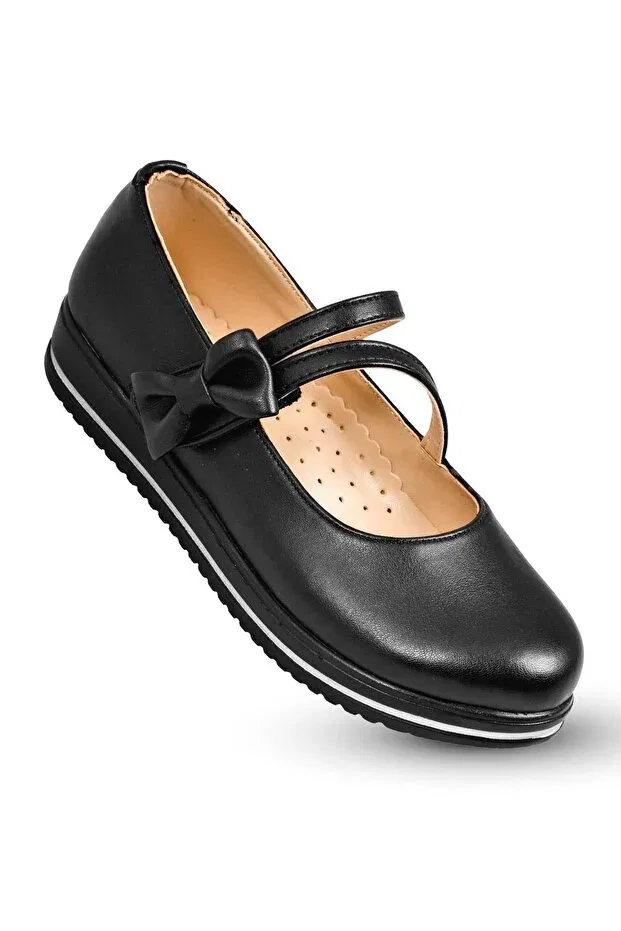 Детские ортопедические балетки для девочек Kaptan Junior, Black