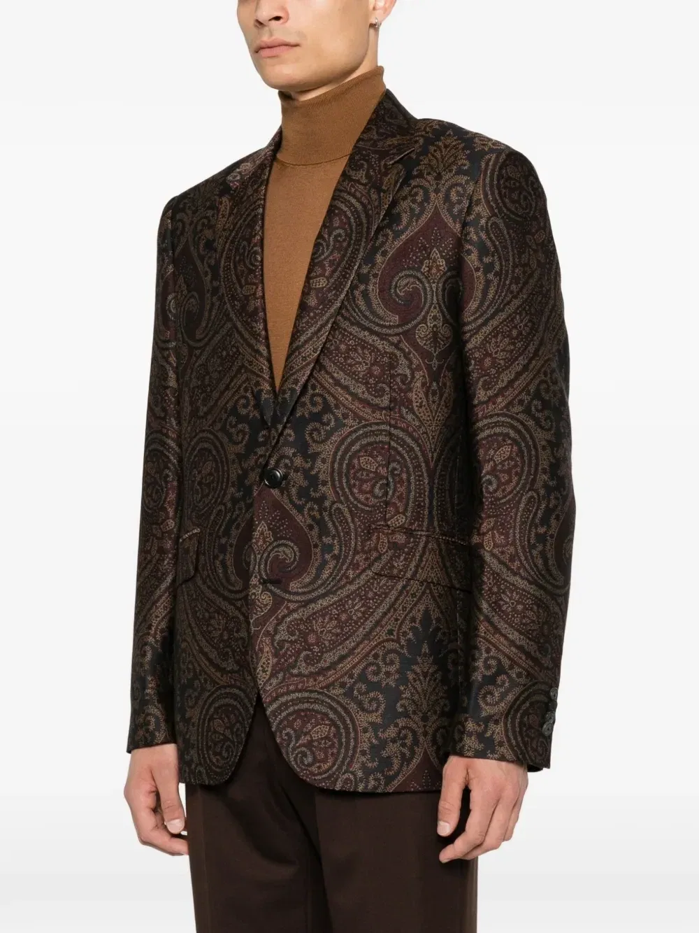 Блейзер с принтом пейсли Etro, черный — фото 3