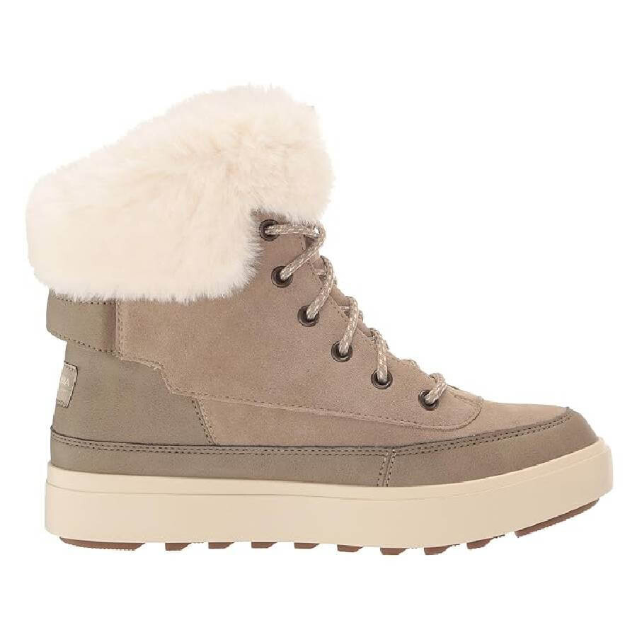 Ботинки женские UGG Koolaburra Ryanna с мехом и шнуровкой, серо-бежевый — фото 3