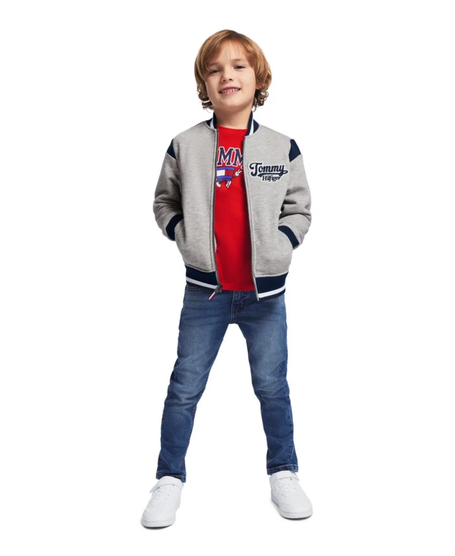 Детская куртка-флис с молнией Varsity Freshman Tommy Hilfiger, Gray Heather — фото 3