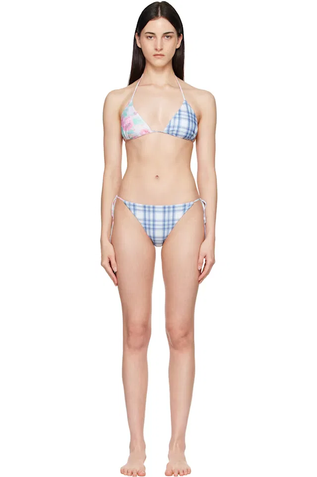 Бикини в разноцветную клетку с цветочным рисунком Acne Studios