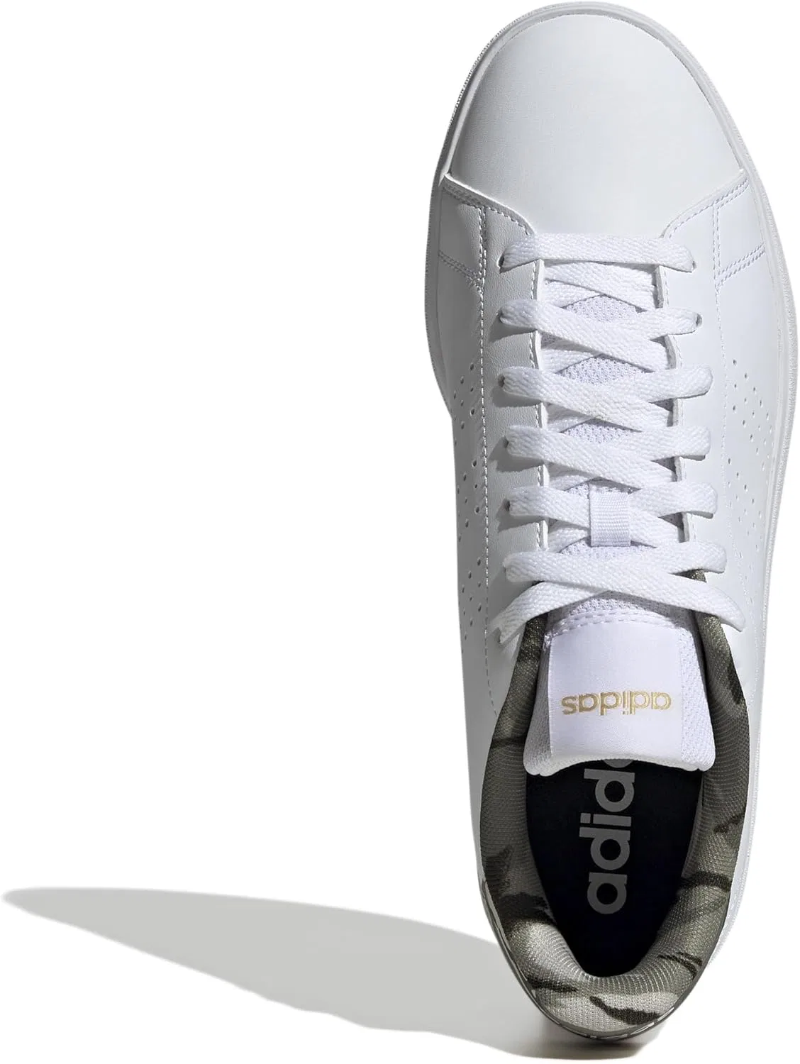 Кроссовки Adidas Unisex Advantage Base 2.0, Cloud White Cloud White Olive Strata — фото 2
