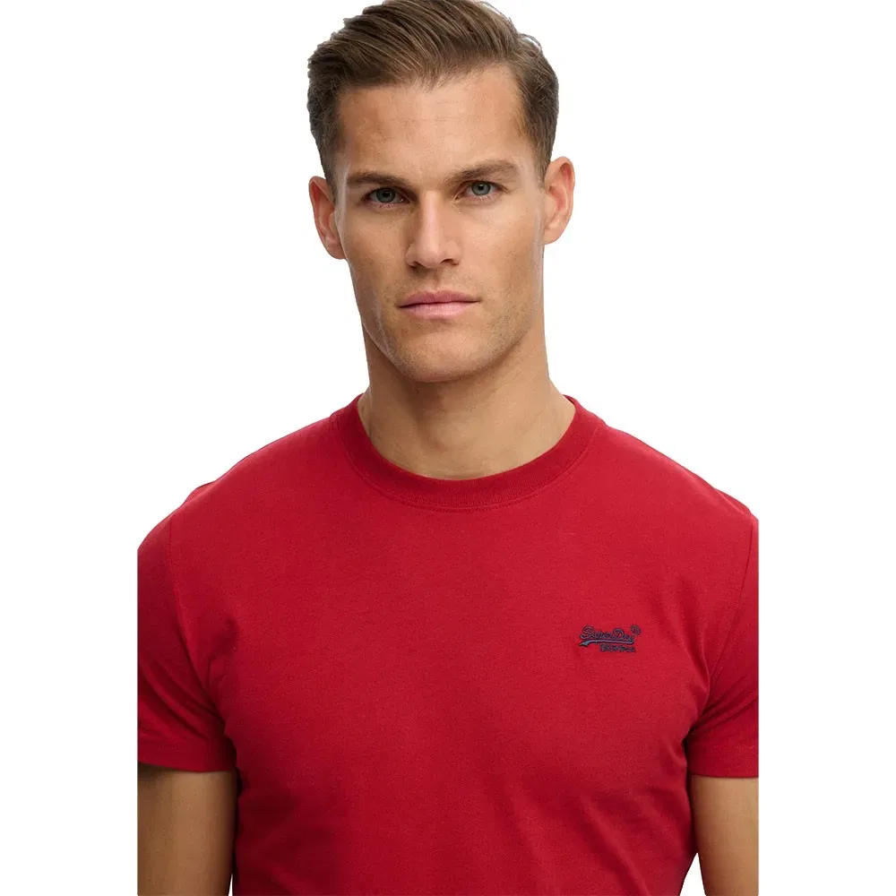 Мужская футболка с коротким рукавом Essential Logo Embroidered Superdry, Red — фото 3