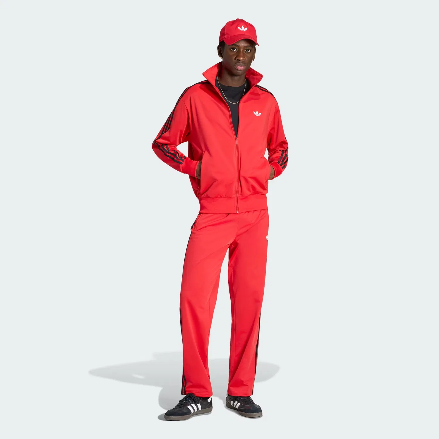 Мужские спортивные брюки с завязкой Firebird Adidas Originals, ярко-красный — фото 3
