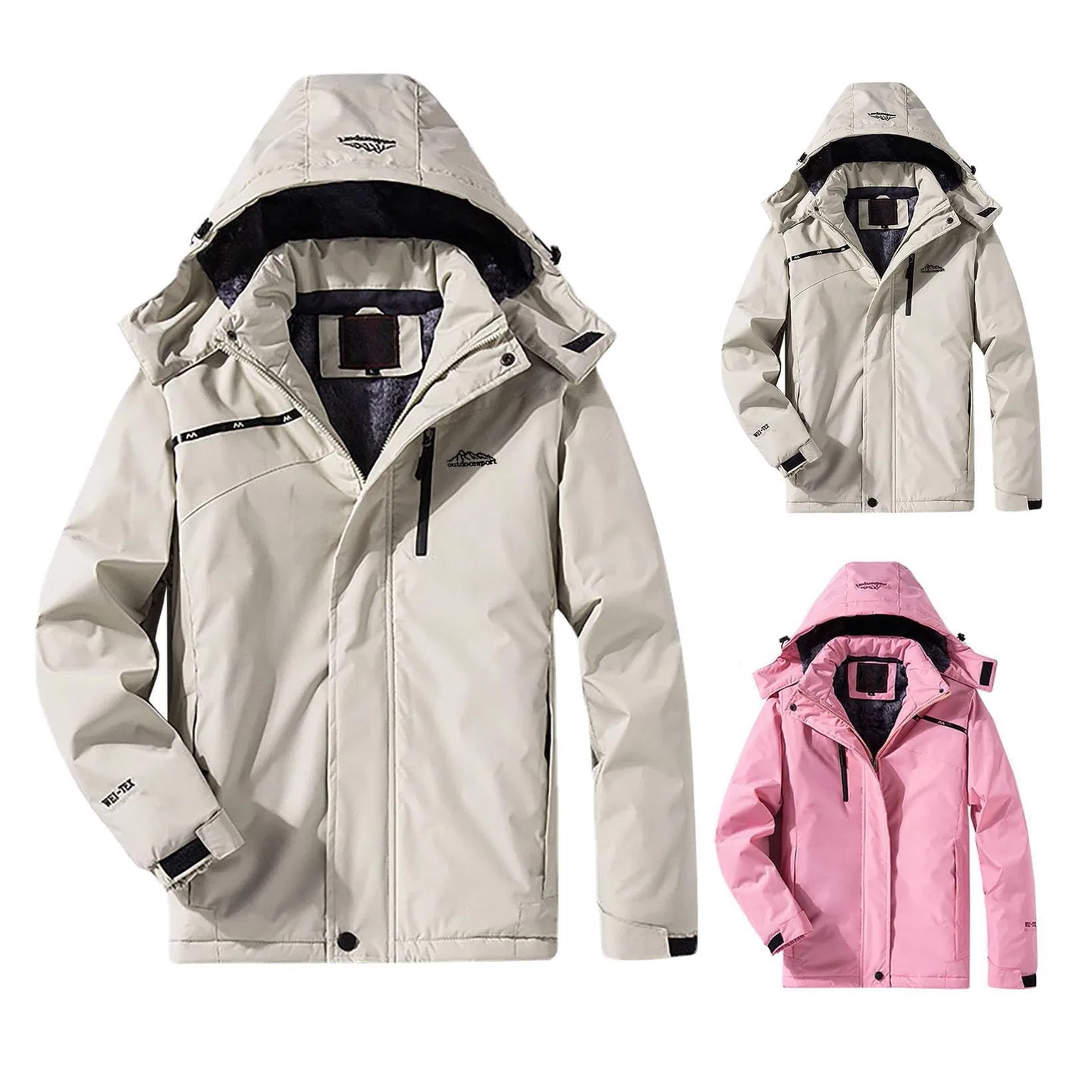 Женский дождевик с капюшоном Women Parka Jacket Waterproof Comfortable Warm Rain Jackets Comfortable Fit Windbreaker Casual Windproof Softshell Coats, Wh2