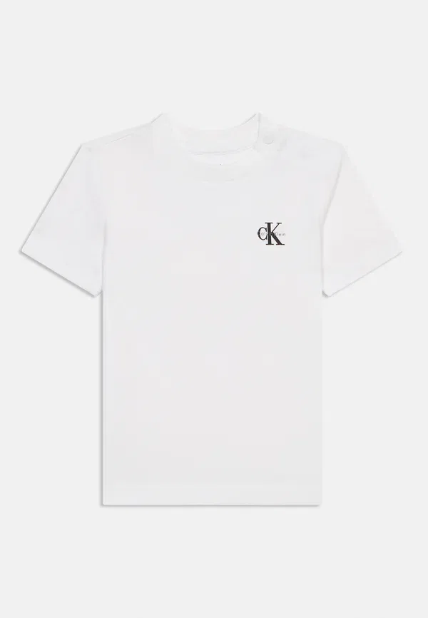 Футболки унисекс, комплект из 2 штук - базовая футболка Calvin Klein Jeans, белый/черный — фото 3