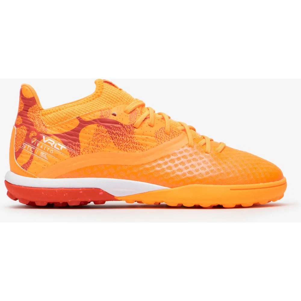 Детские футбольные бутсы для мальчиков на твердый грунт, Neon Açık Mango Viralto III TURF TF Decathlon