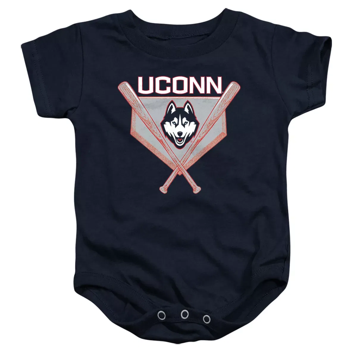 Детский боди-комбинезон с коротким рукавом NCAA University Of Connecticut Baseball Diamond, Navy