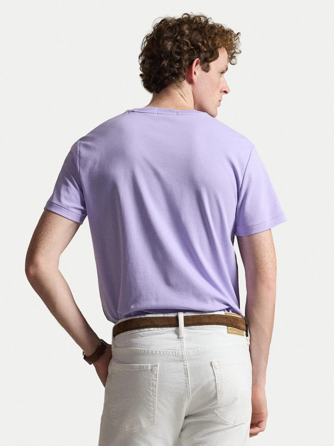 Мужская футболка стандартного кроя Polo Ralph Lauren, светло-сиреневый — фото 3