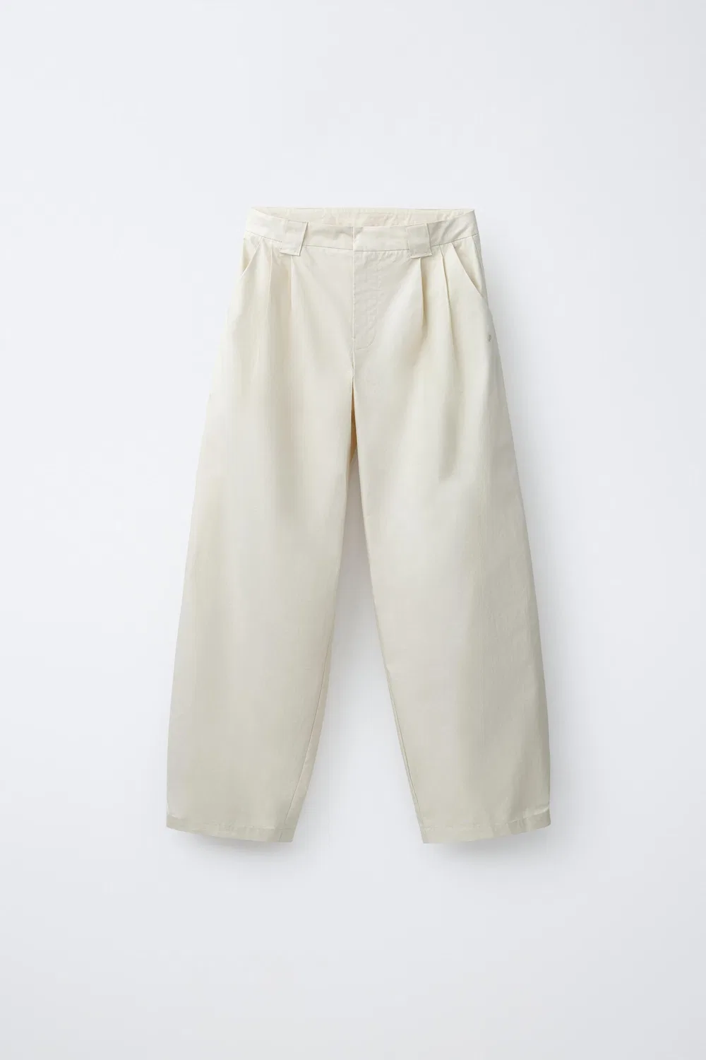 Брюки PENN со складками ZARA, Stone