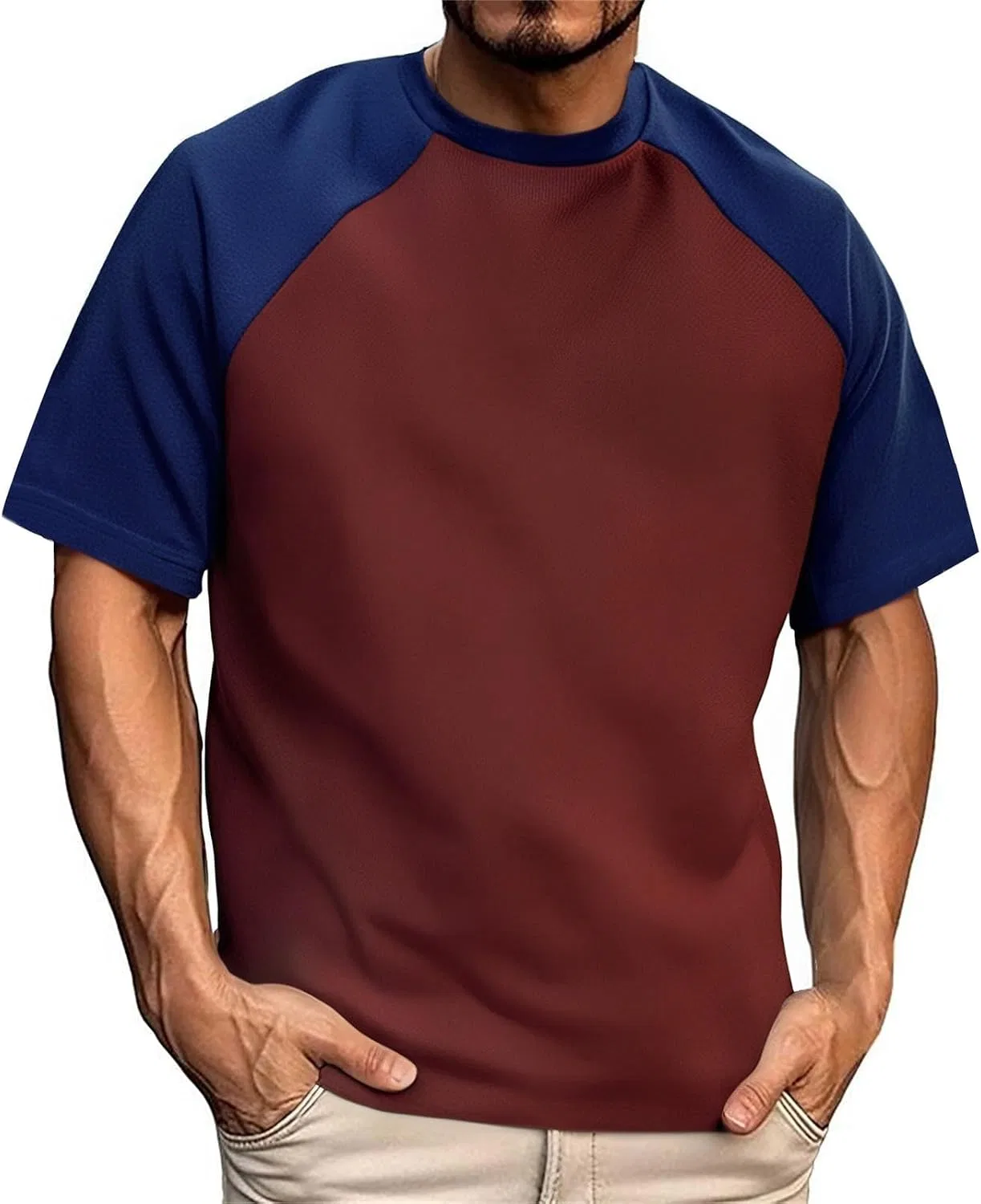 Мужская футболка с рагланом Color Block, Dark Blue